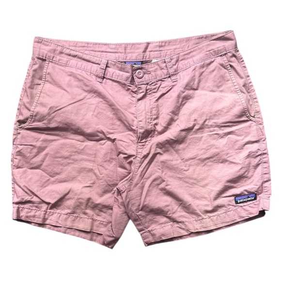 Patagonia Men's Light Pink Flat Front Shorts - Picture 1 of 3